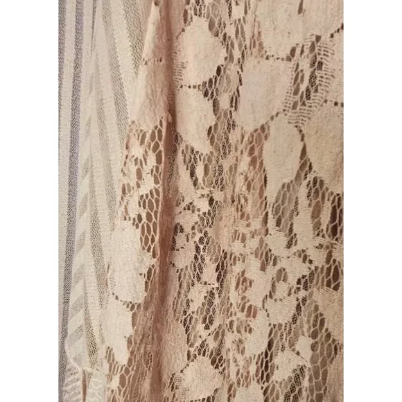 Ali Miles Lace Open Cardigan Pink Size Petite Medium - Picture 3 of 5